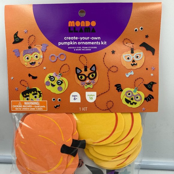 Mondo Llama Create-Your-Own Pumpkin Ornaments Kit - Picture 1 of 3